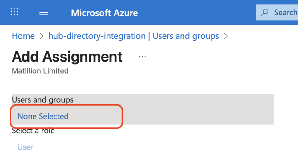 Select users and groups