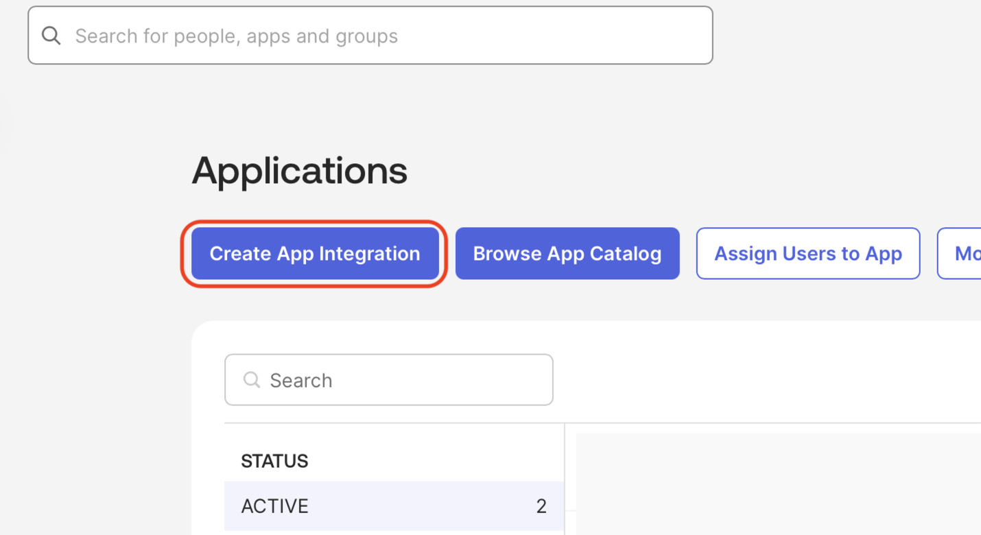 Create App Integration