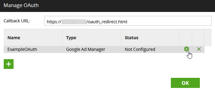 Configure OAuth settings