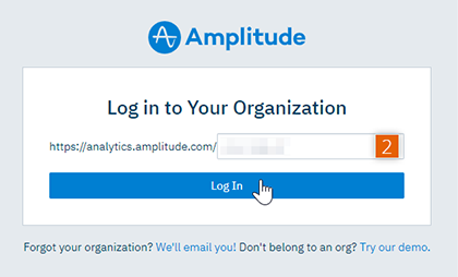 Log in to organization