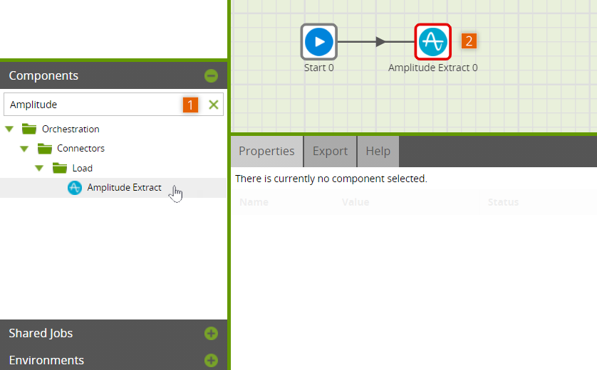 Search for Amplitude Extract connector