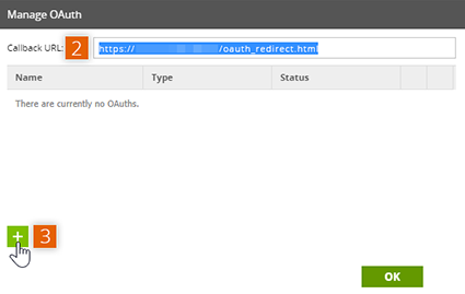 New OAuth Entry