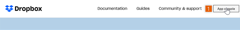 Dropbox Developers portal