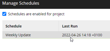Disable all schedules