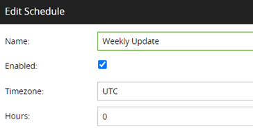 Disable a schedule