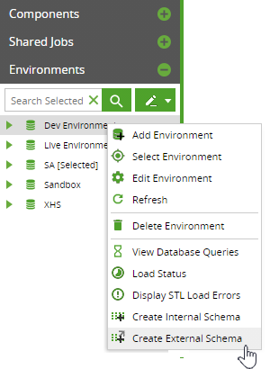 Create external schema
