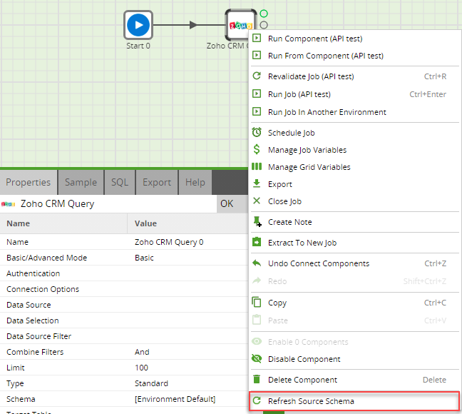 Refresh source schema