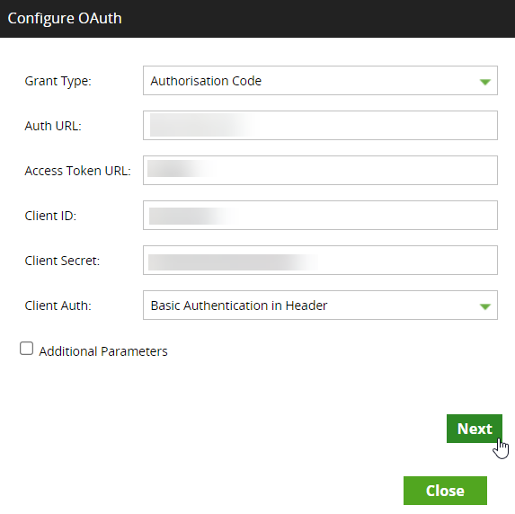 API Query profile authentication