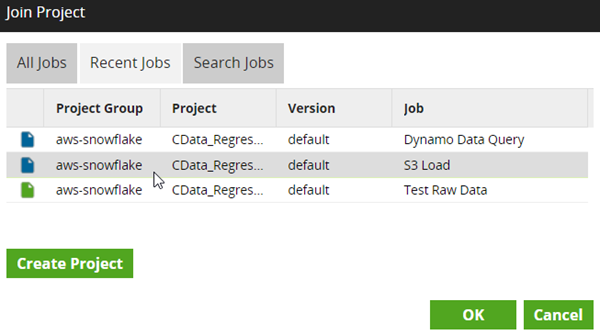 Recent jobs