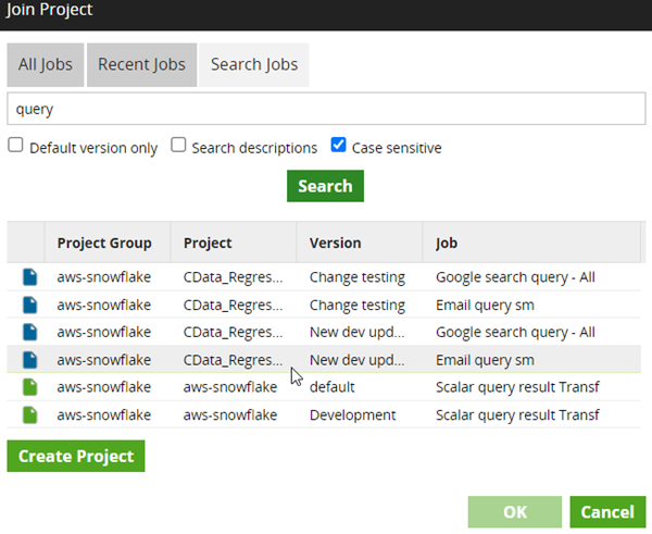 Search jobs