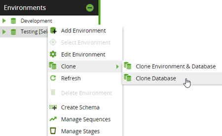 Clone database