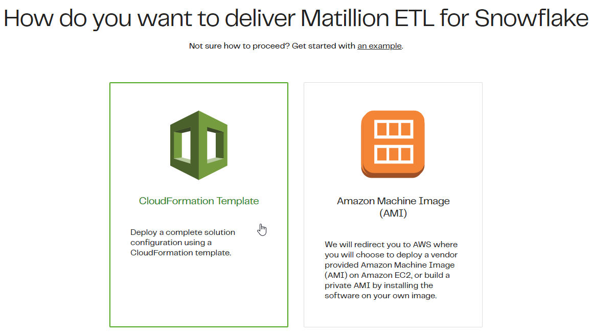 CloudFormation Template option
