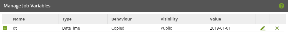 DateTime in Manage Job Variables