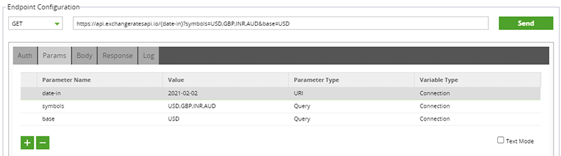 Adding parameters details