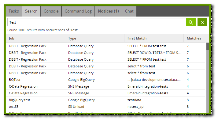 Search tab