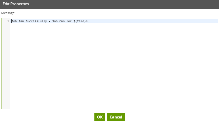Message to post to Slack