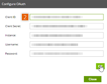 Configure OAuth settings