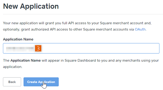 Create new application
