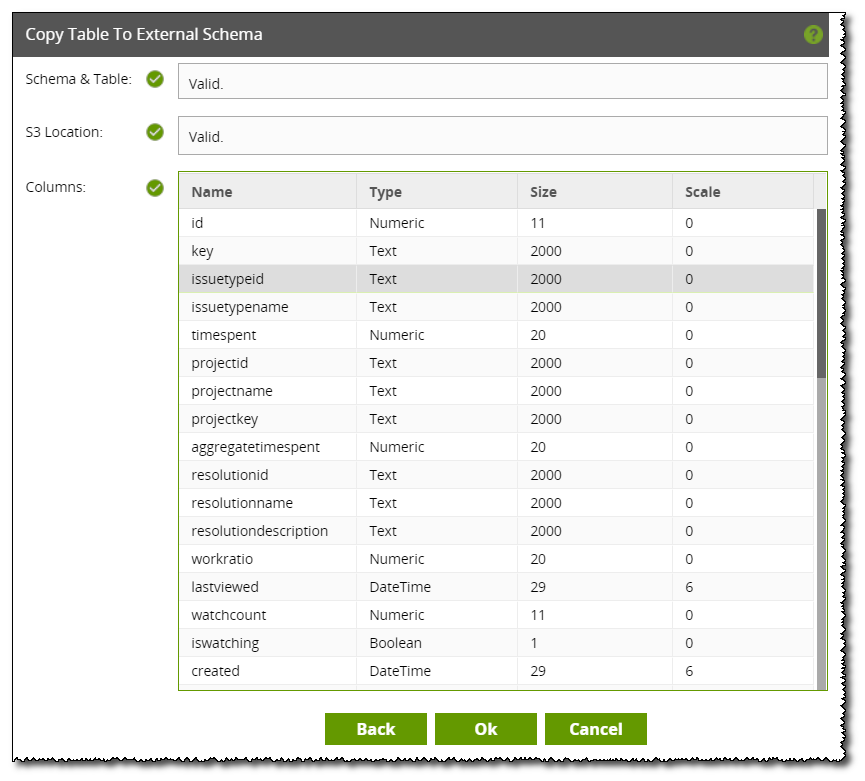 Copy Table To External Schema