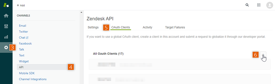 Zendesk API dashboard