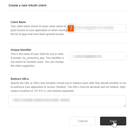 Create a new OAuth client