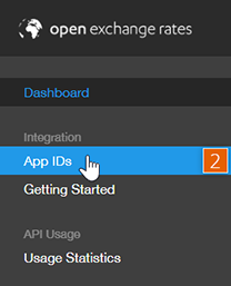 Open Exchange Rates dashboard