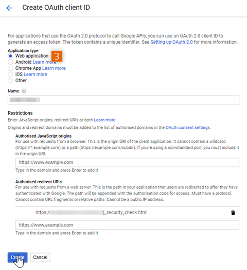 Create OAuth client ID