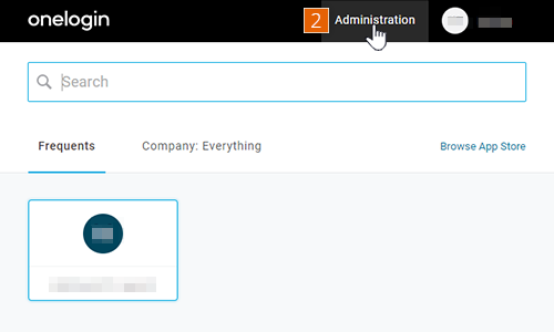 OneLogin landing page