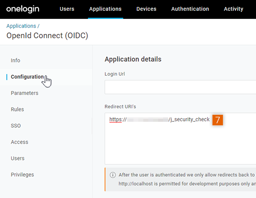 Edit Application details