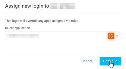 Assigning new login to application