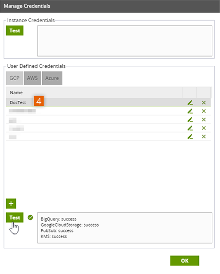 Successful GCP Credential Test