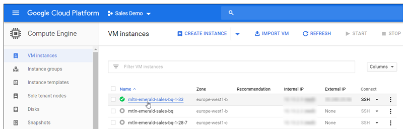 VM instances