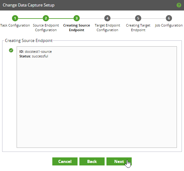 Source endpoint creation