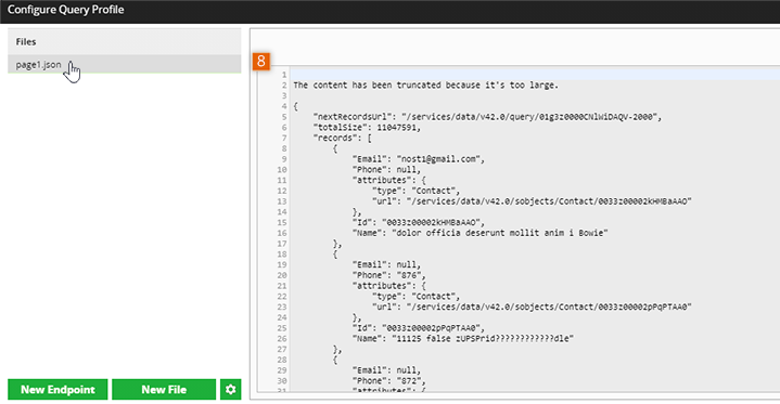 JSON File created