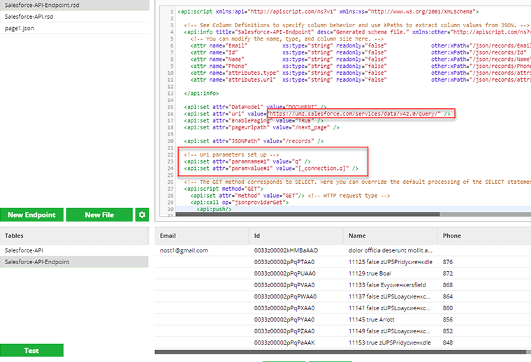 RSD using Endpoint URI