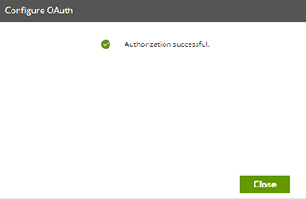 OAuth Authorization successful