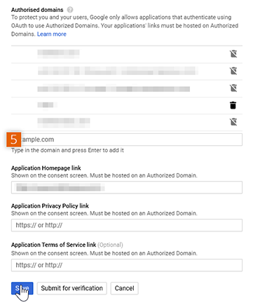 Authorizing domains