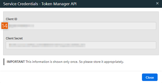 Copy the Client ID and Client Secret