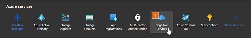 Microsoft Azure dashboard