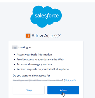 Confirm Salesforce Output User