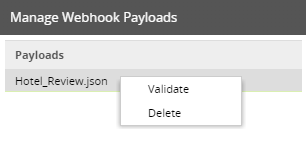 Validate and delete payload