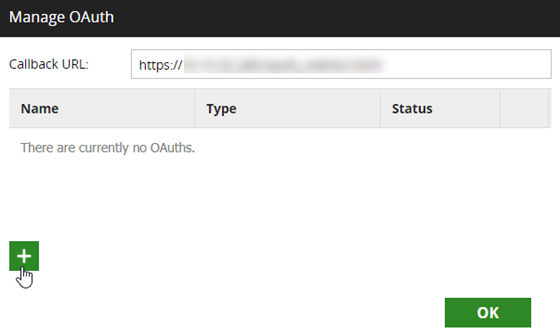 New OAuth entry
