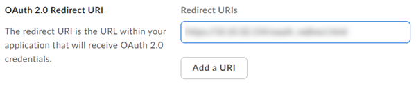 Paste redirect URL