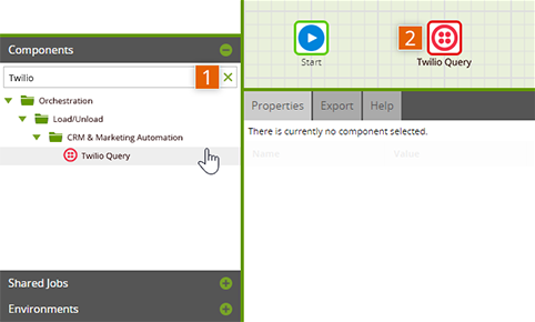 Search for Twilio Query component