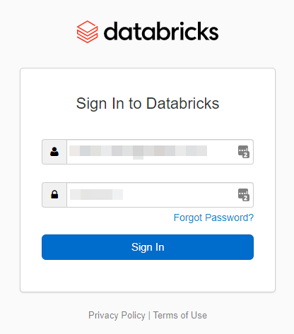 Databricks login