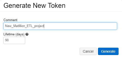 Token setup