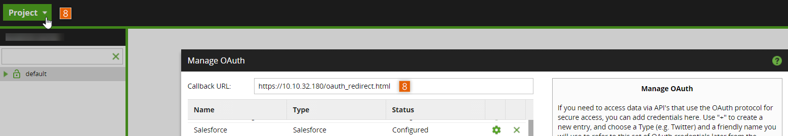 Obtain your container's Callback URL
