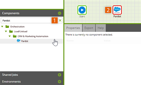 Search for Pardot Extract component