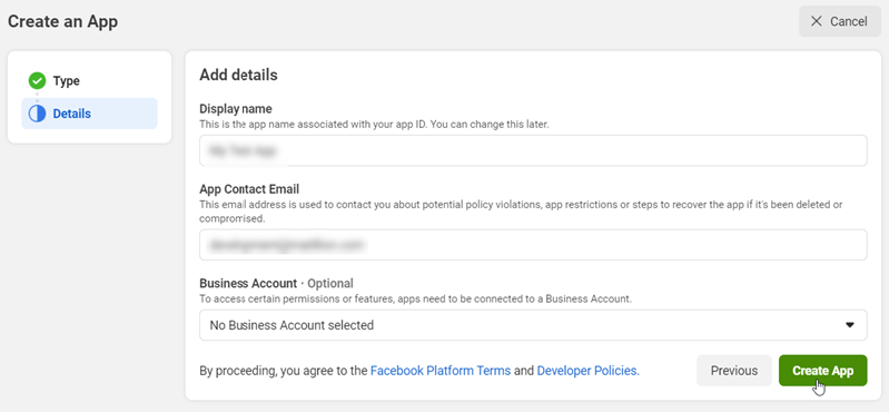 Create an app wizard