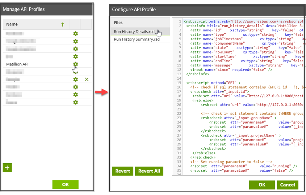 Configure API Profile